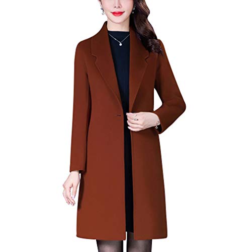 Aprsfn Women's Elegant Mid-Length Slim Fit Wool Blend Coat Windproof Trench Coat (Caramel, Small) Aprsfn Women's Elegant Mid-Length Slim Fit Wool Blend Coat Windproof Trench Coat (Caramel, Small)