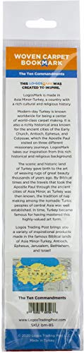 The Ten Commandments, Woven Fabric Christian Bookmark, Silky Soft Exodus 20:1-17 Flexible Bookmarker For Novels Books And Bibles, Traditional Turkish Woven Design, Memory Verse Gift #TOP3