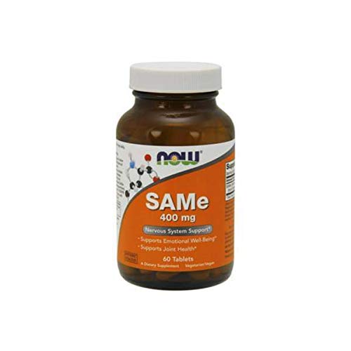 NOW Supplements, SAMe (S-Adenosyl-L-Methionine) 400 mg, Nervous System Support*, 60 Tablets