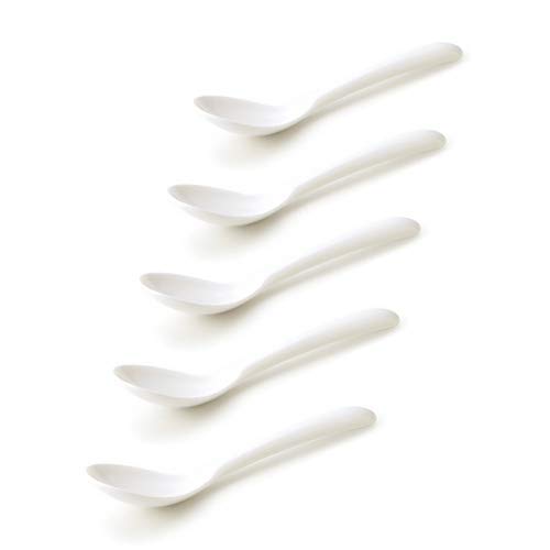【5本セット】《極薄極み》ポタージュスプーン(強化磁器) 日本製 磁器 陶器製 スプーン 陶器 軽い 軽量 おしゃれ