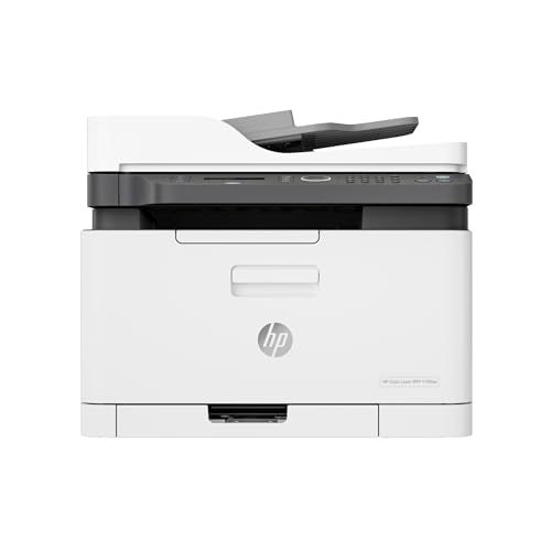 HP Color Laser MFP 179fnw 4ZB97A, Impresora Láser Color Multifunción, Imprime, Escanea, Copia y Fax, Wi-Fi, Ethernet, USB 2.0 Alta Velocidad, Smart App, Panel de Control LCD, Blanca