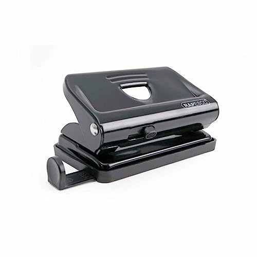 Rapesco ?PF810MB1 810 2-Hole Metal Punch, 12 Sheets Capacity, Black