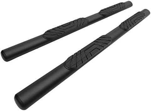 TAC Side Steps Running Boards Fit 2009-2018 Dodge RAM 1500 Quad Cab | 2019-2023 RAM 1500 Classic Quad Cab Truck Pickup 4” Oval Texture Black Side Bars Step Rails Nerf Bars Off Road Accessories 2Pcs