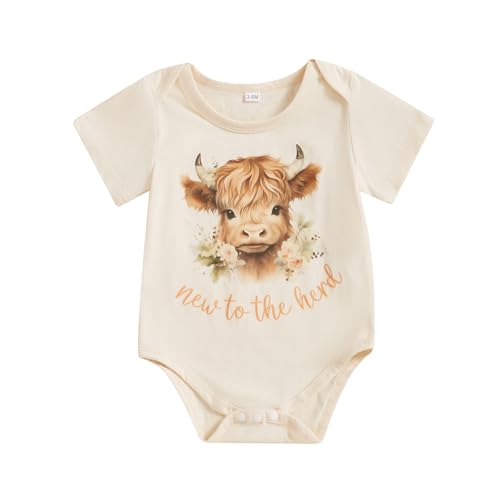 FIOMVA Western Baby Girl Clothes Newborn Cowgirl Boots Bow Bodysuit Infant Cute Romper Toddler Summer Top T Shirt Clothes