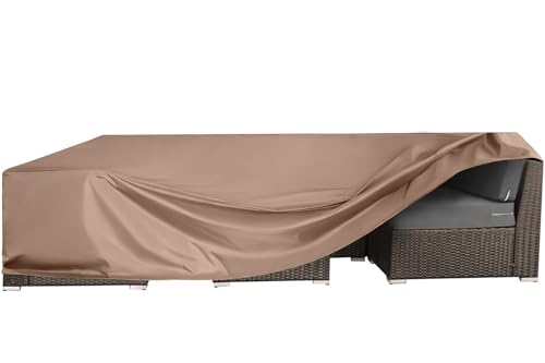 CKCLUU Patio Furniture Set Cover Waterproof Outdoor Furniture Covers Heavy Duty Outdoor Sectional Sofa Set Cover Dining Table and Chairs Set Covers Water Resistant Large 126" L x 63" W x 28" H by CKCLUU - Used condition - US$30.95