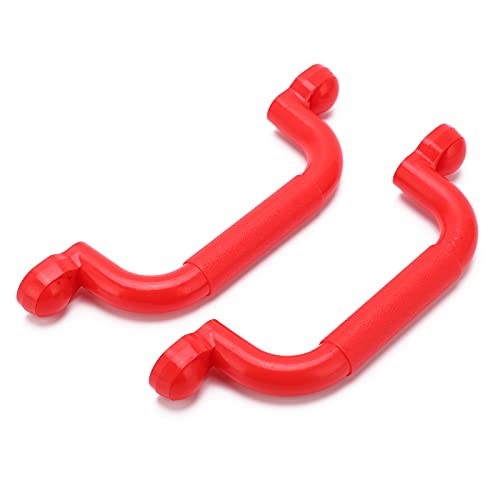 Drfeify Haltegriffe, 24 cm rutschfeste Sicherheitshaltegriffe 100 KG Tragf?higkeit Montagesets für Kinder Kletterstangen Schaukelspielzeug Car model parts für Kinderh?nde(rot)