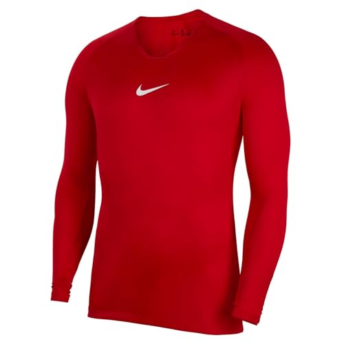 Nike Park First Layer Top, Maglia Termica Maniche Lunghe Uomo, Rosso, S