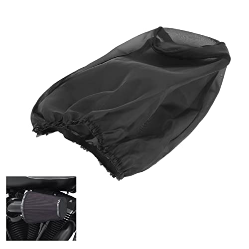 YYMOTO Air Intake Filter Sock Cover Air Cleaner Protective Cover Motorcycle Waterproof Air Filter Rain Sock Dustproof Protective Cover Fit for Harley (Size L) Black#L