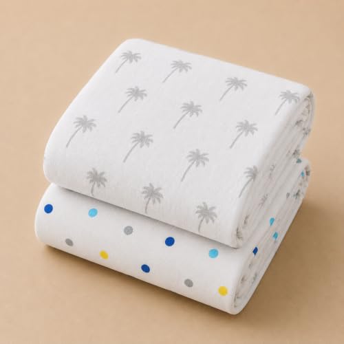 Image of 100% Cotton Muslin Baby Swaddle & Bath Towel, 120 x 120 cm (47 x 47 Inches), Soft & Breathable Newborn Baby Swaddle Wrap, Lightweight Cotton Baby Blanket, 0-18 Months, Multi Dot + Coconut, Set of 2