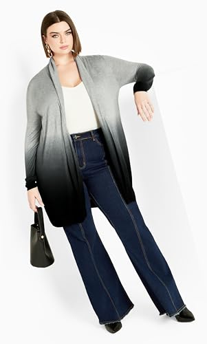 Image of Avenue Women's Plus Size Mina Dip Dye Cardigan