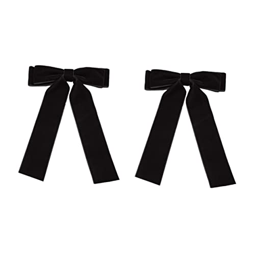 Beaupretty 2 Piezas Horquilla Cabello Quebrar Cinta Paraca Diademas Para El Pelo Accesorios Arco De Pelo Borgoña Pajaritas Negras Para Hombre Women Pajarita Pajarita Clips Black Hierro