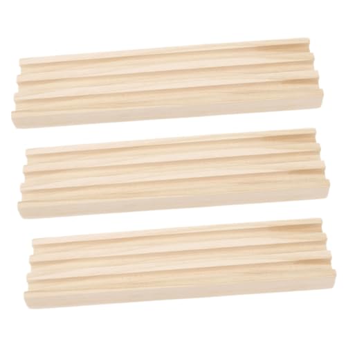 Support en bois pour dominos ERINGOGO en bois beige pour train mexicain