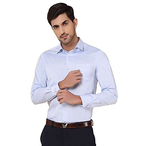 Image of Blackberrys Men's Cotton Solid Slim-Fit Formal Shirts