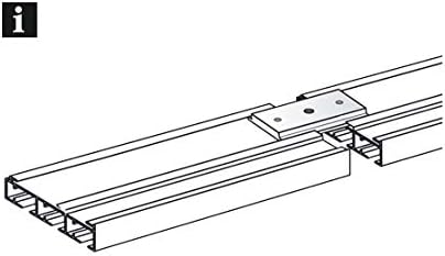Gardinia Rail Connector for 3-Track and 5-Track Panel Curtain Rails, Metal, Silver, 10010975 - Image 3