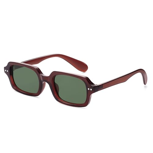 VANLINKER Retro Small Square Sunglasses for Men Women Trendy 90s Rectangle Shades VL9879