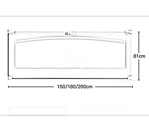 Barrera de cama para niños con elevación vertical de 180cm en gris 4
