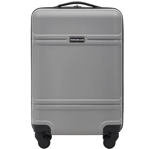 Travelers Club Skyline Spinner Luggage, Gray, 22-Inch Carry-On