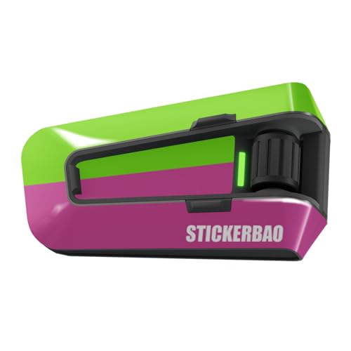 MC MOTOPARTS Headsets Decal Protection Cover Sticker x2 TT004 Green Pink Compatible with Cardo Packtalk Edge