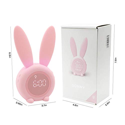 Vency Kids Alarm Clock For Kids, Children's Alarm Clocks For Girls Boys Bedroom, Night Light For Kids, 5 Ringtones, Touch Control And Snoozing With 2000Mah Rechargeable Kid Alarm Clocks (Pink) #TOP7