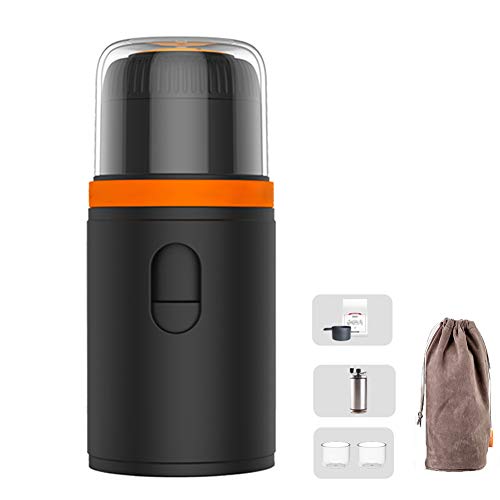 Tragbare Kaffeemaschine Manuelle Espressomaschine Kompatibel mit gemahlenem Kaffee & Nestle Kapsel Minipresso für Home Office-Reisen im Freien Camping