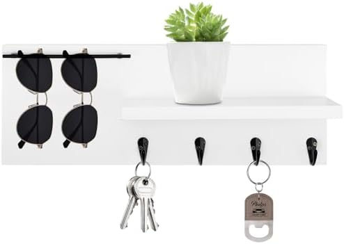 Amazon.com: SANY DAYO HOME Real Wood Key Holder Rack Wall Mount 16 x 6 ...