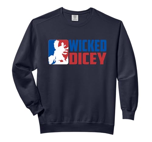 Wicked Dicey - Baseball Logo Style Comfort Colors Adult Sweatshirt