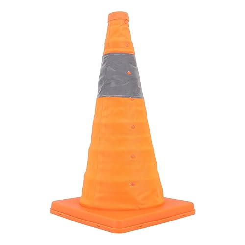 Leapiture Reflective Safety Cone Traffic Security Cone Road Sign Cone Portable Bright Flexible for Road Parking