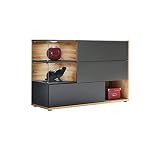 MB Muebles Bonitos Aparador Modelo Odin Color Gris y Roble