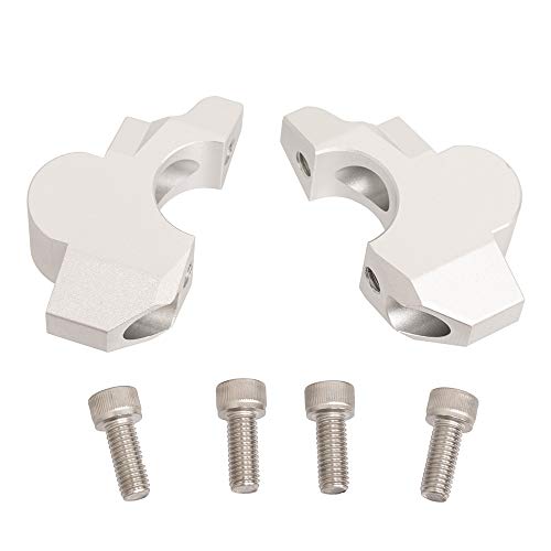 オートバイのハンドルバーライザー アルミニウム延長クランプキットアダプター ブラケット X-ADV 750 2017-2019用 (銀)