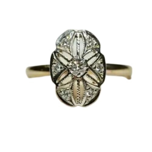 SILVERIST 0.50 Ct Round Cut Diamond Art Deco Pretty Ring Decorated Openwork Vintage Inspire Retro Edwardian Wedding Ring For Women 925 Sterling Silver Handmade Victorian Filigree Ring Gift For Her