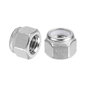 Sourcing Map 15 Stück Nylon-Einsatz-Sechskantmuttern