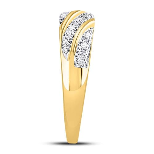 Jewels By Lux 10K Yellow Or White Gold His Hers Round Diamond Square Matching Wedding Set 1/3 Cttw, Womens Size 5-9, Mens Size 8-124