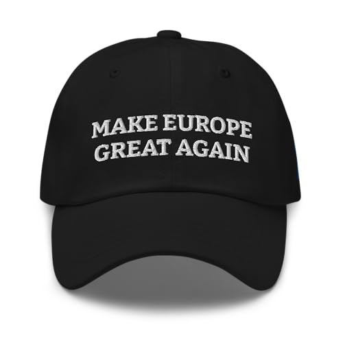 nesell Casquette Brodée Make Europe Great Again - Dad Hat Unisex - Noir