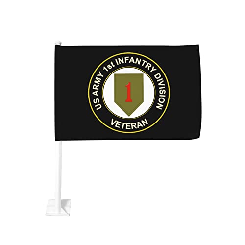 US Army Veteran 1st Infantry Division 100% Polyester Fabric With Printing For Indoor Outdoor Decoration