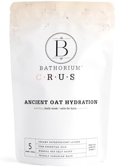 Bathorium Ancient Oat Hydration Crush - Crafted with Lemongrass, Blue Chamomile & Collodial Oat, Ideal for Relaxation, Hydration & Sleep, Approximately 5 Baths, 600g