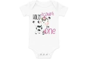Moo-velous First Birthday Shirt for Girls: Holy Cow, I'm One!