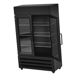 Operitacx Miniatuur Eten En Spelen Dubbele Deur Koelkast Mini Model Vriezer 1:12 Minuten Ob11 Poppenhuis Poppenhuis Speelhuis (zwart) Keuken Speelkast Mini-huis Poppen Benodigdheden Houten