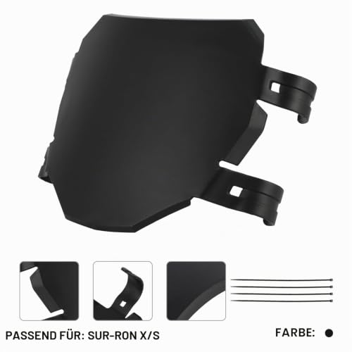 Motorrad Frontkennzeichen Nummernschilder PP Kunststoff für Surron Sur Ron Light Bee X/S Talaria X3 MX3 MX4 Elektro Dirt Bikes (Schwarz)