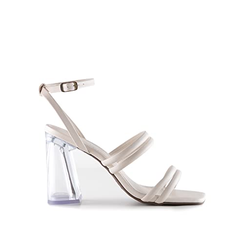 Sandália De Salto, Via Uno, Feminino, Off White, 38
