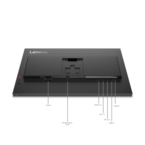 Image of Lenovo ThinkVision P27Q-40 27 inch (68.5cm) QHD IPS 120Hz Monitor | 4ms, 99% sRGB| USB Hub, 1xHDMI 2.1 TMDS, 2X DP 1.4 |Tilt, Swivel, Pivot, Height Adjust Stand | Black | 64A7GAR6IN