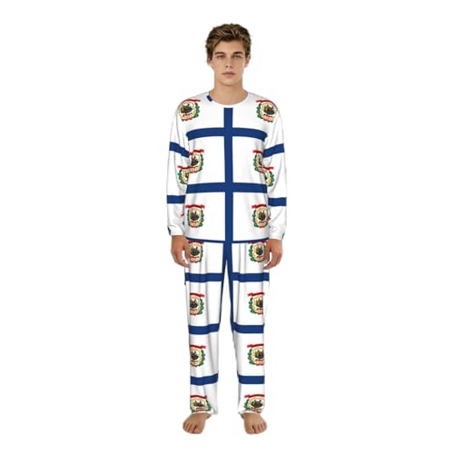 Pyjama Virginie-Occidentale homme anti-transpiration vêtement de détente coupe ample 3XL