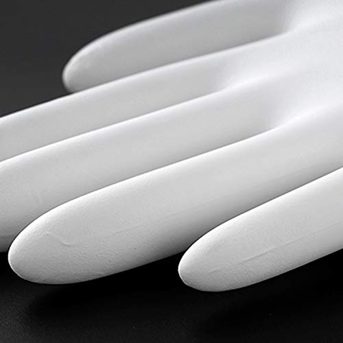 Disposable Latex Gloves, Non-Sterile, Food Safe, Examination Gloves and Comfortable to Wear 100Pcs Neutral (L)