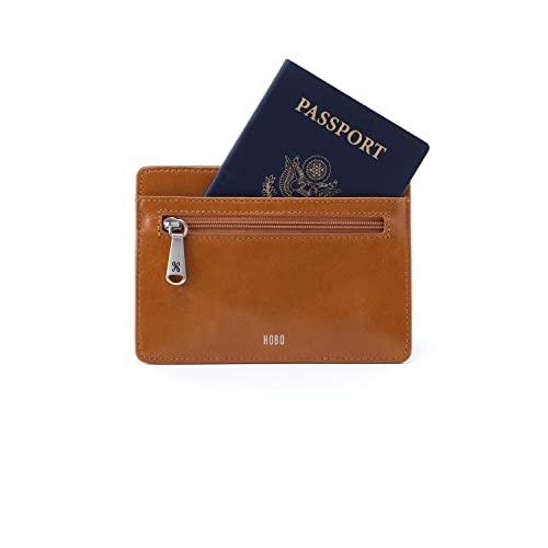 HOBO Euro Slide Leather Wallet with Passport Holder for Travel, Card and Cash Organizer, and Zipper Pocket, Truffle2