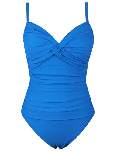 Image of Hilor Womens Underwire One Piece Swimsuit Tummy Control Bathing Suit
