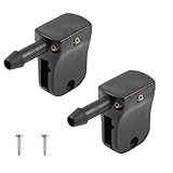 Universal 2X Front 3-way Adjustable Windshield Wiper Blade Arm Washer Nozzle Jet Spray Set Replacement For Dodge Sprinter Ford Transit Peterbilt For VW Crafter Smart Fortwo 12mm/0.47' Hook