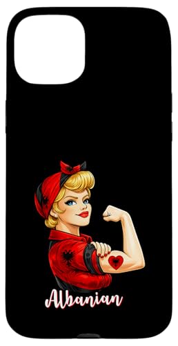 Proud Strong Albanian Girl Woman Girlfriend Albania Flag �X�}�z�P�[�X iPhone 15 Plus �p