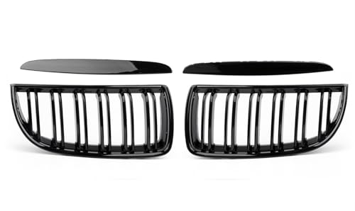 Rejillas de ventilación de coche con acabado negro brillante para E90 y E91