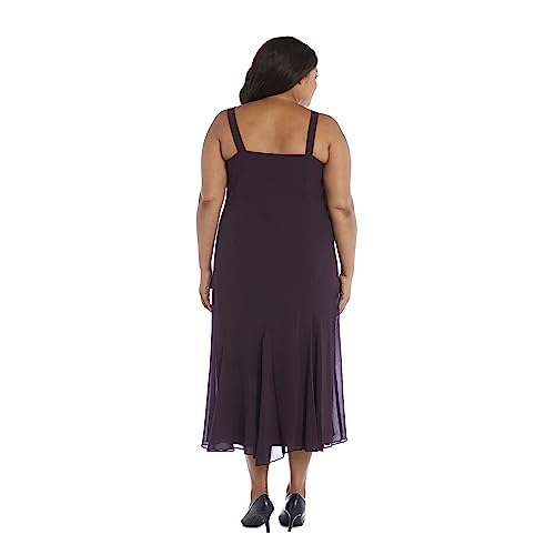 Image of R&M Richards Women's Beaded Pebble Georgette Evening Suit- Mother of The Bride, Cocktail Attire, Wedding Guest