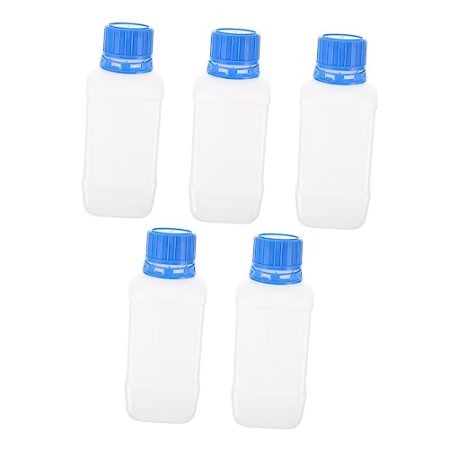 Cabilock Square Plastic Reagent Bottles Wide Mouth Leakproof for Laboratory School and Home Use