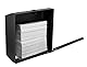REBMANN Profi - Papiertuchspender SELBSTKLEBEND neu 3m Powerkleber, Handtuchspender Falttuchspender 250-400 Blatt Edelstahl schwarz